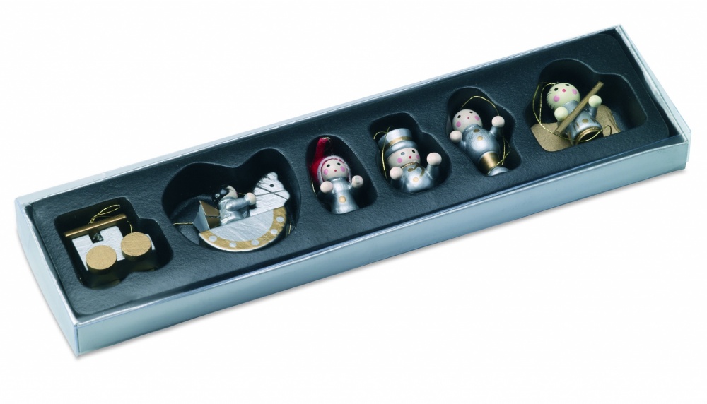 Logo trade corporate gifts picture of: Set of 6 Xmas decoration