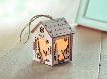 Logo trade corporate gifts picture of: MDF house with light