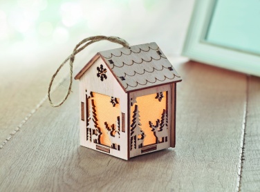 Logotrade promotional product image of: MDF house with light