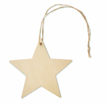 Logo trade advertising products picture of: Wooden star shaped hanger