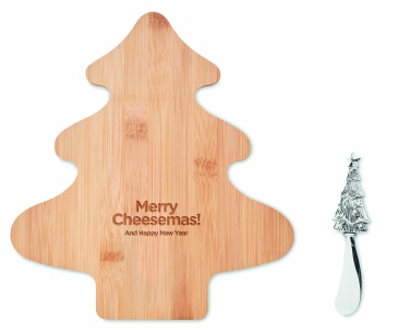 Logo trade business gift photo of: Cheese board set in bamboo Essen