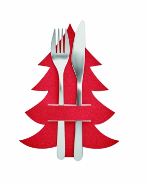 Logo trade promotional giveaway photo of: RPET felt cutlery holder set