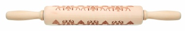 Logo trade corporate gifts image of: Christmas pastry wooden rolling