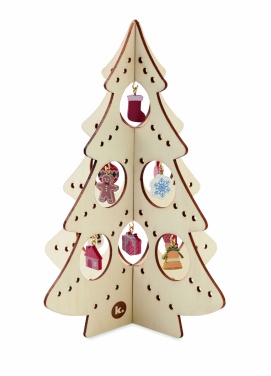 Logotrade promotional giveaway picture of: Wooden Xmas tree decoration