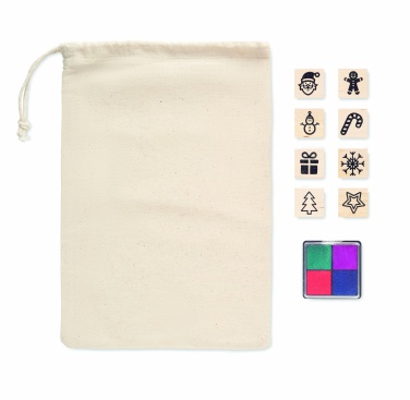 Logotrade promotional product image of: 8 wooden Christmas stamps set