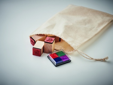 Logotrade promotional item picture of: 8 wooden Christmas stamps set