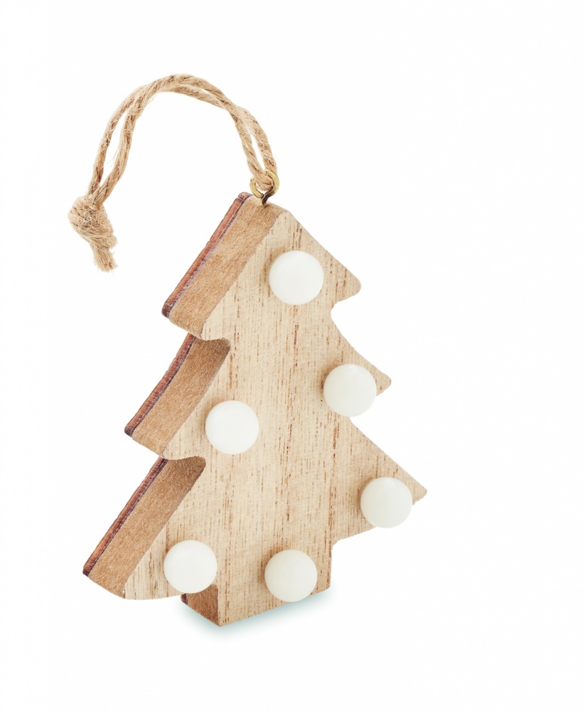 Logo trade promotional merchandise image of: Wooden weed tree with lights