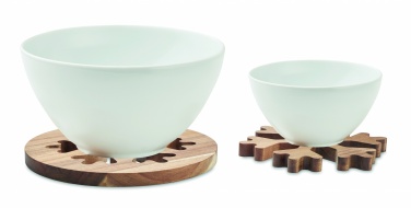 Logotrade promotional items photo of: Acacia wooden pot holders set