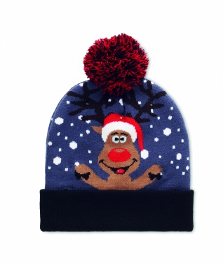 Logo trade promotional item photo of: Christmas knitted beanie LED