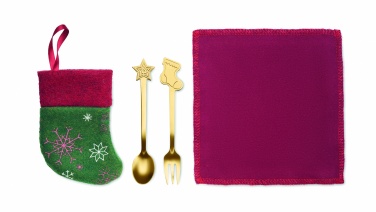 Logotrade advertising product image of: Christmas dessert cutlery set