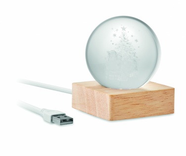Logo trade promotional merchandise image of: Christmas LED crystal ball
