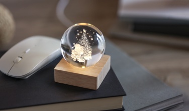 Logo trade promotional items image of: Christmas LED crystal ball