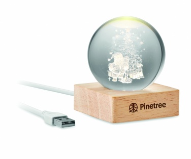 Logo trade promotional giveaways image of: Christmas LED crystal ball