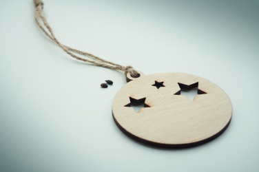 Logotrade business gift image of: Wooden bauble shape hanger