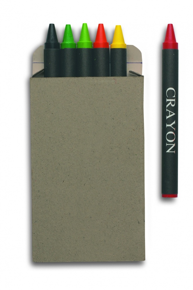 Logo trade corporate gifts picture of: Carton of 6 wax crayons