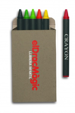 Logotrade promotional product picture of: Carton of 6 wax crayons