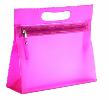 Logo trade promotional giveaways image of: Transparent cosmetic pouch
