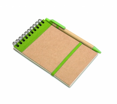 Logotrade promotional giveaway picture of: A6 recycled notepad with pen