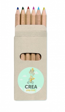 Logotrade promotional merchandise photo of: 6 coloured pencils in box