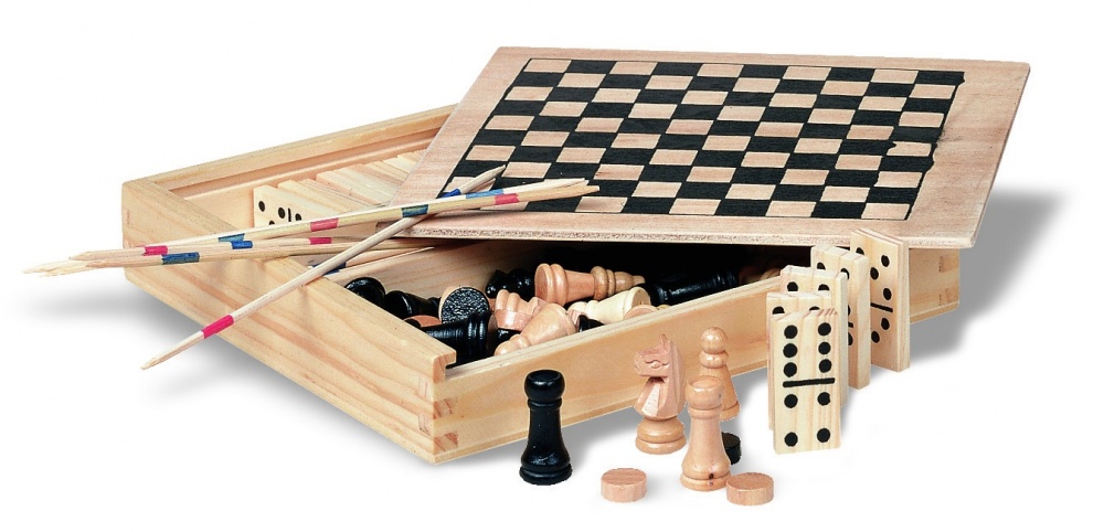 Logotrade promotional gift picture of: 4 games in wooden box