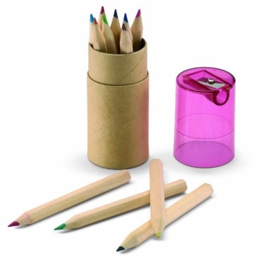 Logo trade advertising products image of: 12 coloured pencils