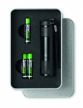 Logotrade advertising product image of: LED torch in tin box