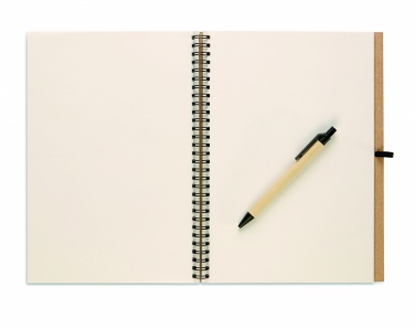 Logo trade promotional giveaways picture of: Recycled notebook with pen