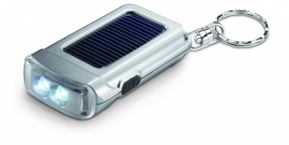 Logo trade business gifts image of: Solar powered torch key ring Vaasa