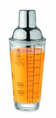 Logo trade promotional items picture of: Glass cocktail shaker 400 ml