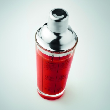 Logo trade business gifts image of: Glass cocktail shaker 400 ml