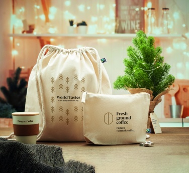 Logo trade promotional giveaways image of: Cosmetic bag Fairtrade