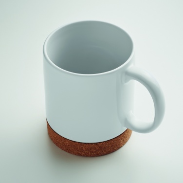 Logo trade promotional items image of: Sublimation ceramic cork mug
