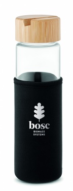 Logotrade advertising product picture of: Glass bottle bamboo lid 600ml