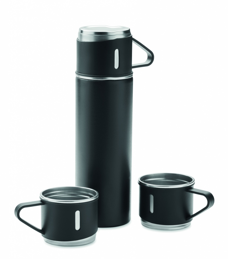 Logo trade promotional products image of: Double wall bottle and cup set