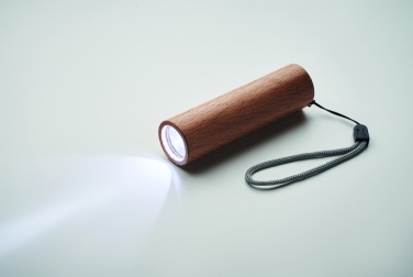 Logotrade corporate gift picture of: Beech wood rechargeable torch