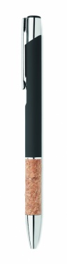 Logotrade promotional gift image of: Ballpoint pen made of aluminum with a cork grip