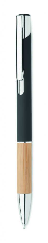 Logotrade promotional giveaways photo of: Ballpoint pen made of aluminum with a bamboo grip