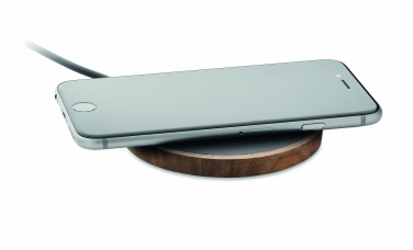 Logotrade corporate gift image of: Wireless charger in acacia 15W
