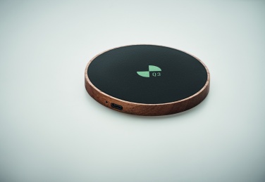 Logotrade promotional merchandise image of: Wireless charger in acacia 15W