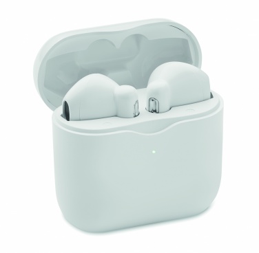 Logo trade advertising products image of: TWS earbuds with charging base