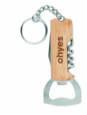 Logo trade corporate gifts image of: 3 in 1 bamboo pocket tool