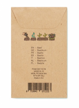 Logo trade corporate gifts picture of: Basil seeds in craft envelope
