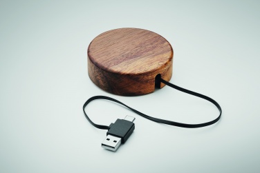 Logotrade advertising product picture of: Wireless charger in acacia 15W