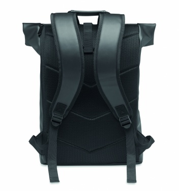 Logo trade promotional merchandise picture of: Laptop PU Rolltop backpack
