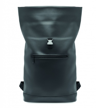 Logo trade promotional merchandise image of: Laptop PU Rolltop backpack