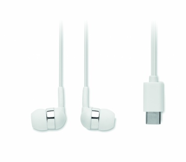 Logo trade corporate gifts image of: Ear phones with silicone covers