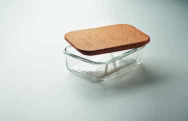 Logo trade promotional merchandise photo of: Glass lunch box with cork lid