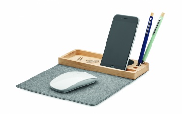 Logotrade promotional giveaway picture of: Wireless charger in bamboo 15W