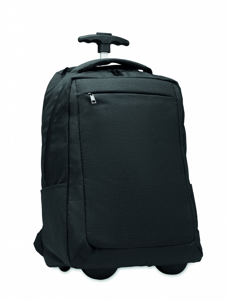 Logotrade advertising products photo of: A portable backpack trolley with wheels, made of 600D RPET polyester