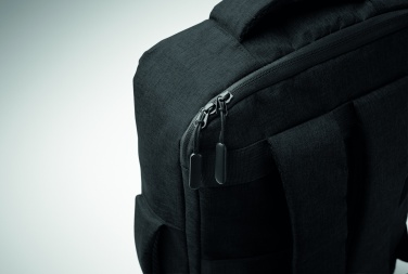 Logotrade business gift image of: A safe 15-inch laptop backpack made of 300D RPET with a 210D RPET lining and customizable printing.